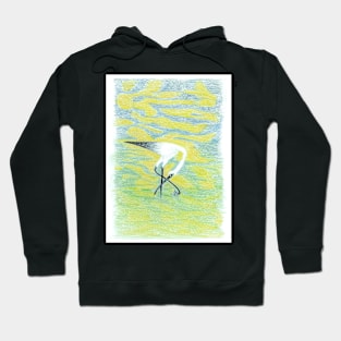 Feeding Egret Hoodie